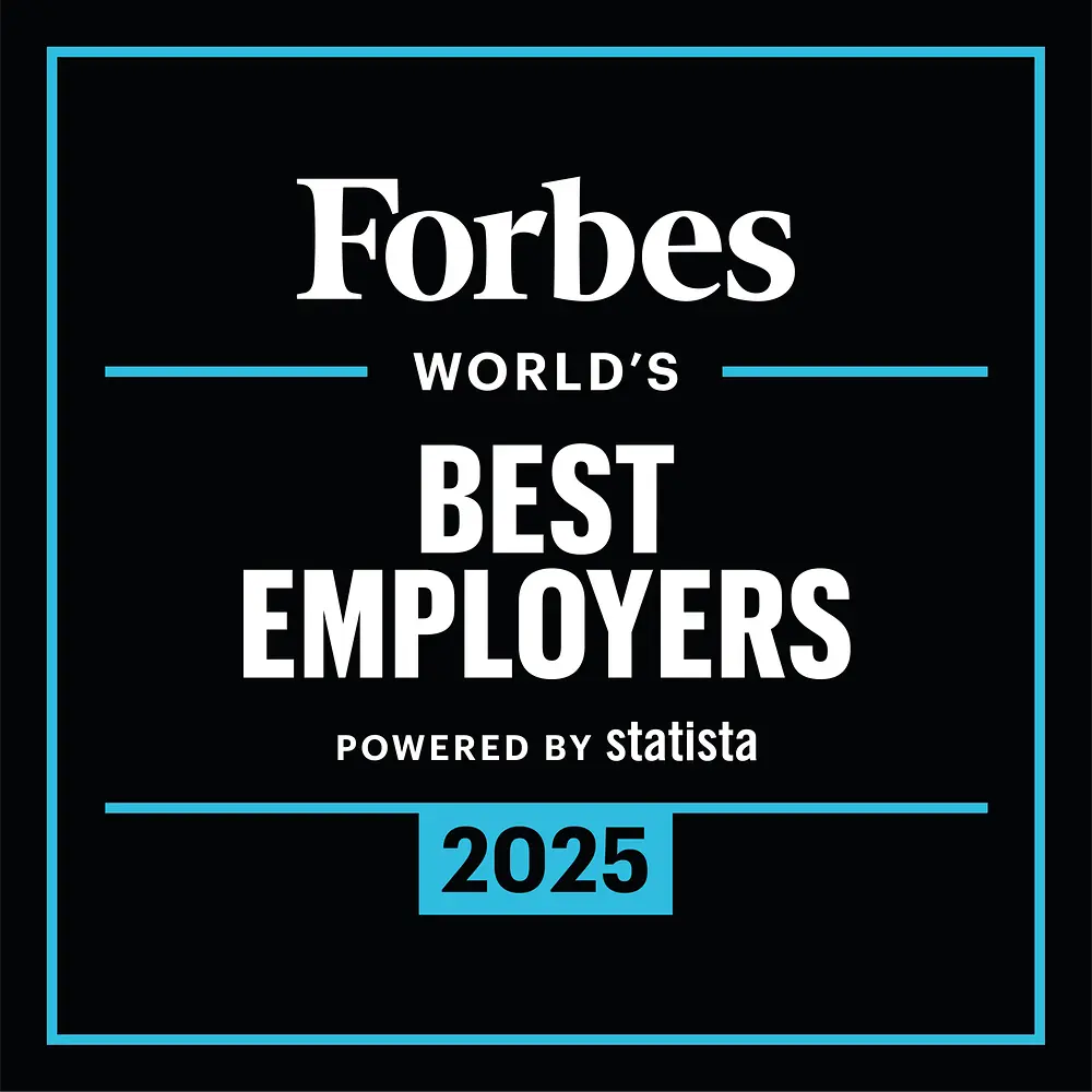 Logotip nagrade Najbolji poslodavci u svetu časopisa Forbes.