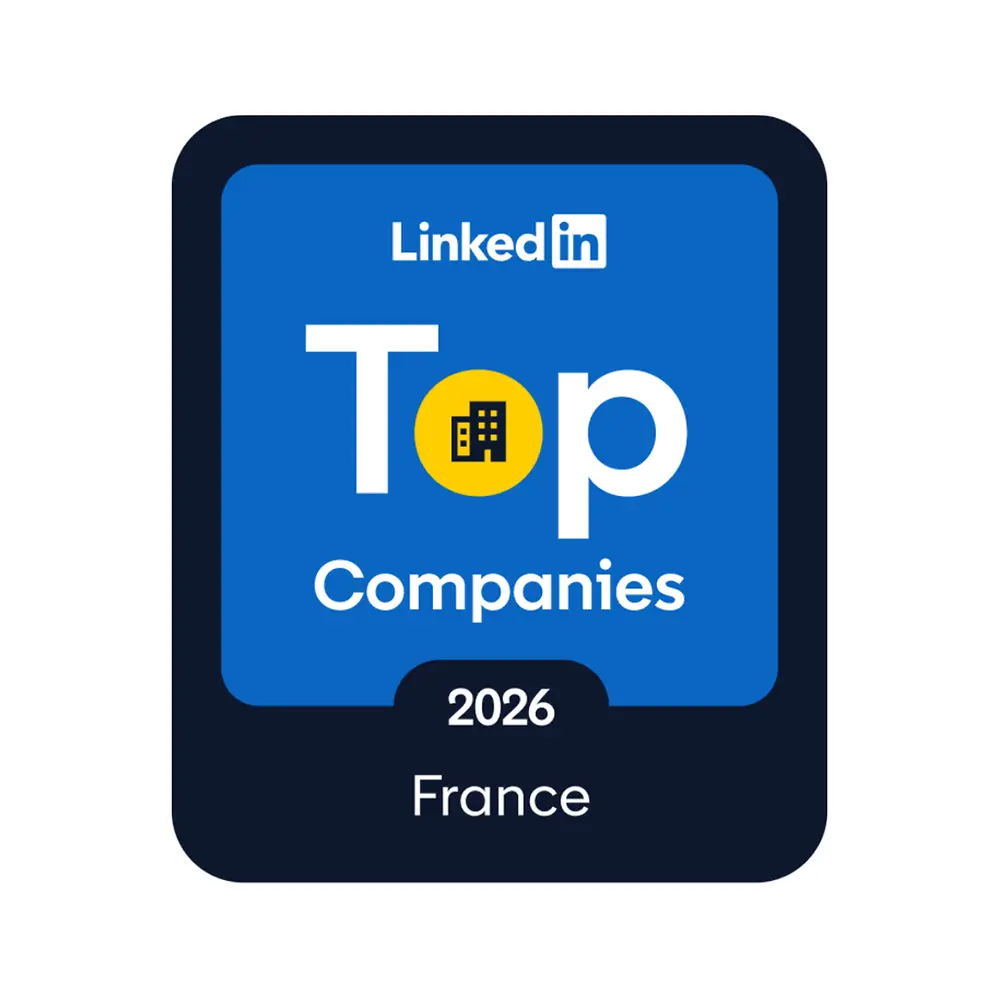 Logotip nagrade „LinkedIn top companies“.