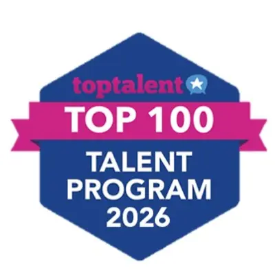 Logotip nagrade Top 100 Talent Program 2026.