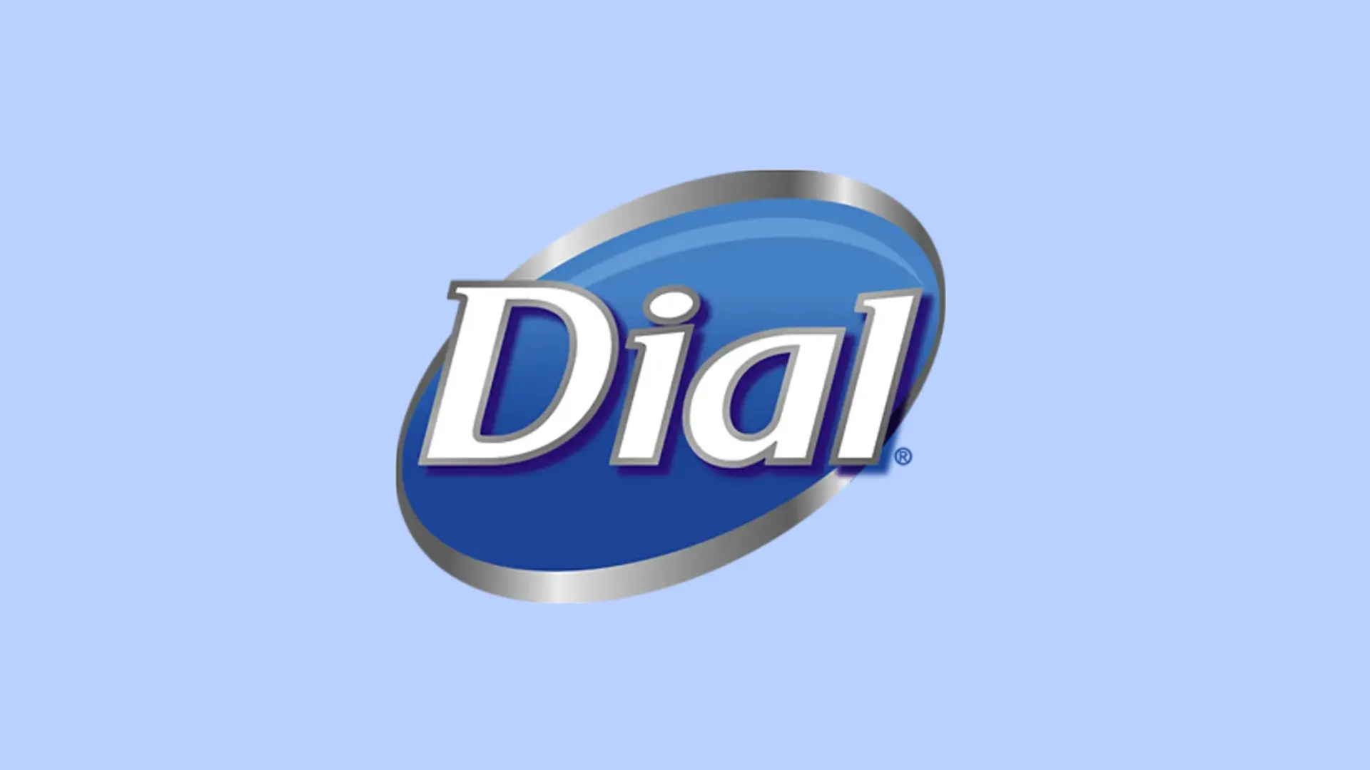 Plavo,belo, srebrni logotip kompanije Dial na svetloplavoj pozadini.